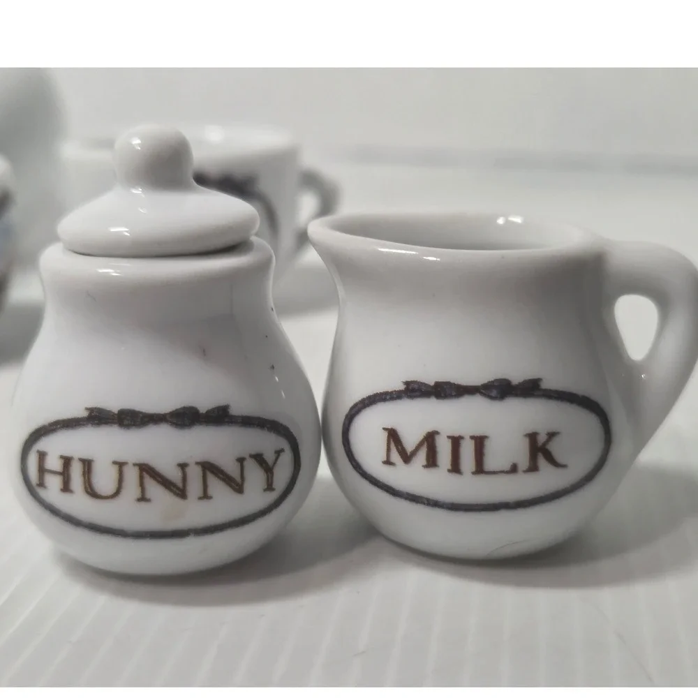 Disney Schylling Classic Winnie the Pooh Mini China Tea Set Incomplete Teapot